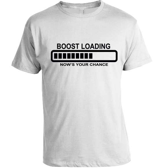 Boost Loading. T-shirt personalizada para os amantes dos carros.